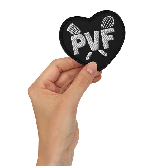 PvF Embroidered heart patches